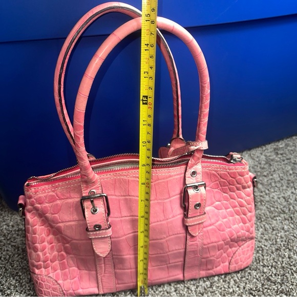 Dooney & Bourke Pink Crocodile-Embossed Shoulder Bag - Picture 10 of 12